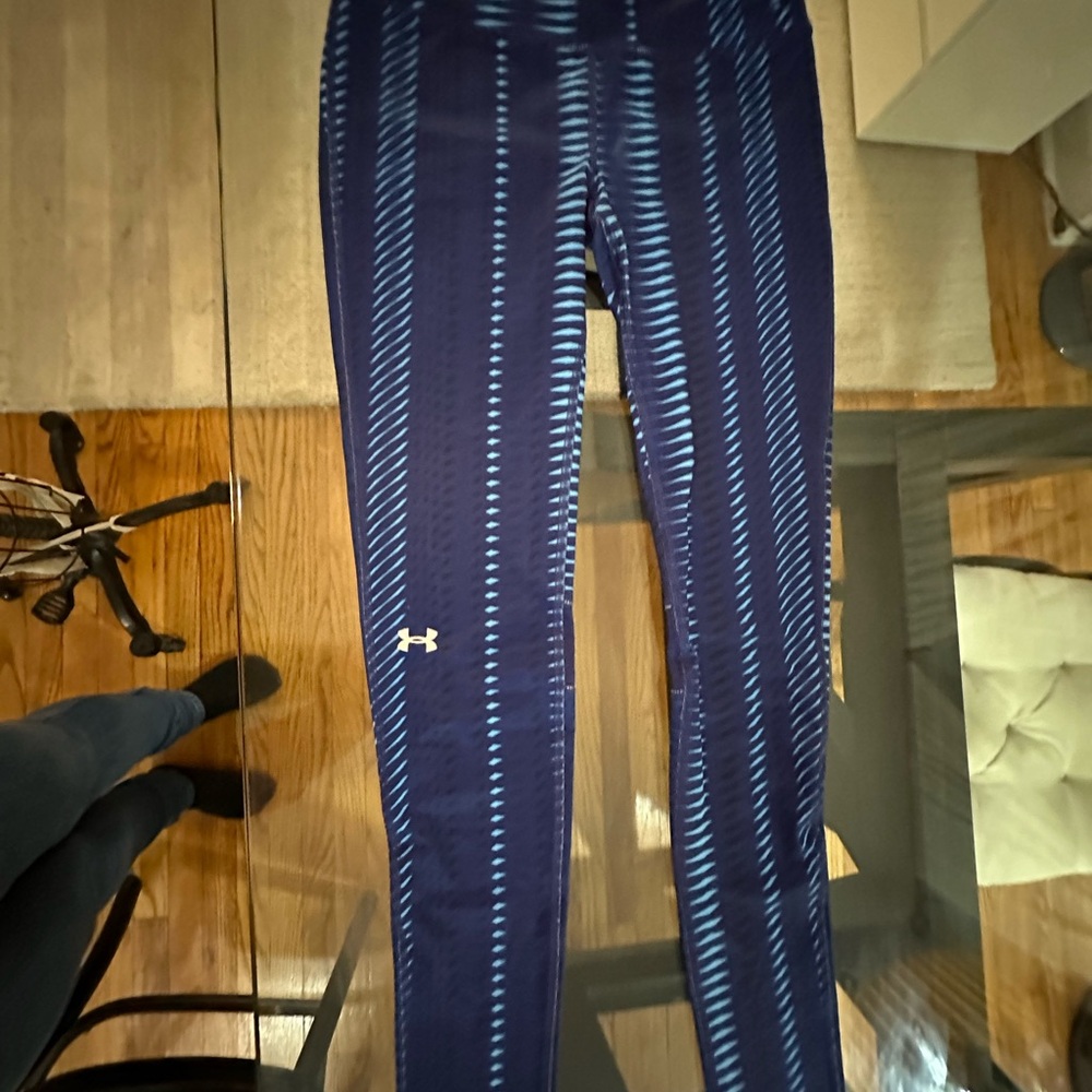 Under Armour Navy and Light Blue Patterned Leggings
